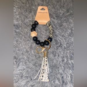 round beaded keychain